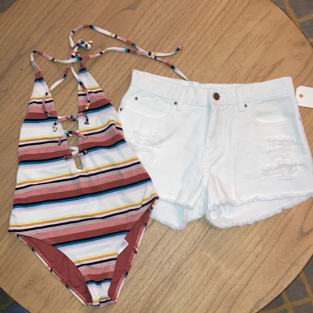 NWT billabong shirts and swim suit
